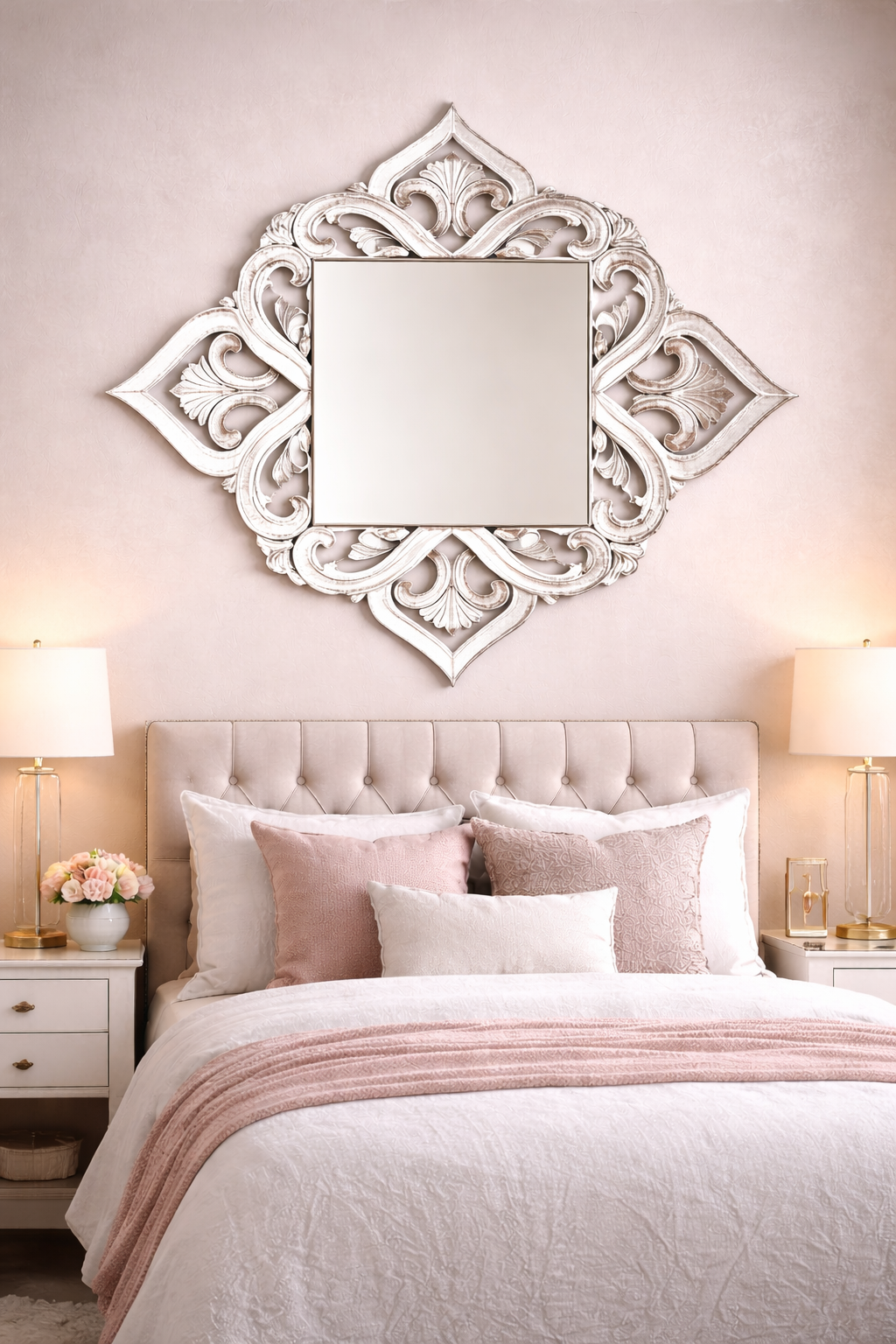 Handmade Silver Glass Square Venetian Mirror thumbnail